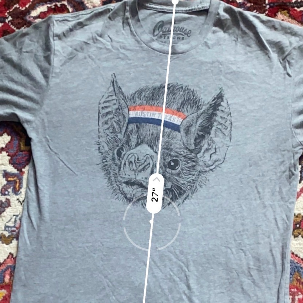 Austin Texas ATX Men's Gray Bat Graphic Tee - Picture 5 of 6